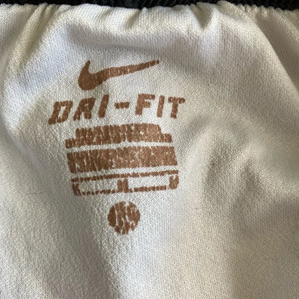 Nike women’s DRI fit black and white running athletic shorts